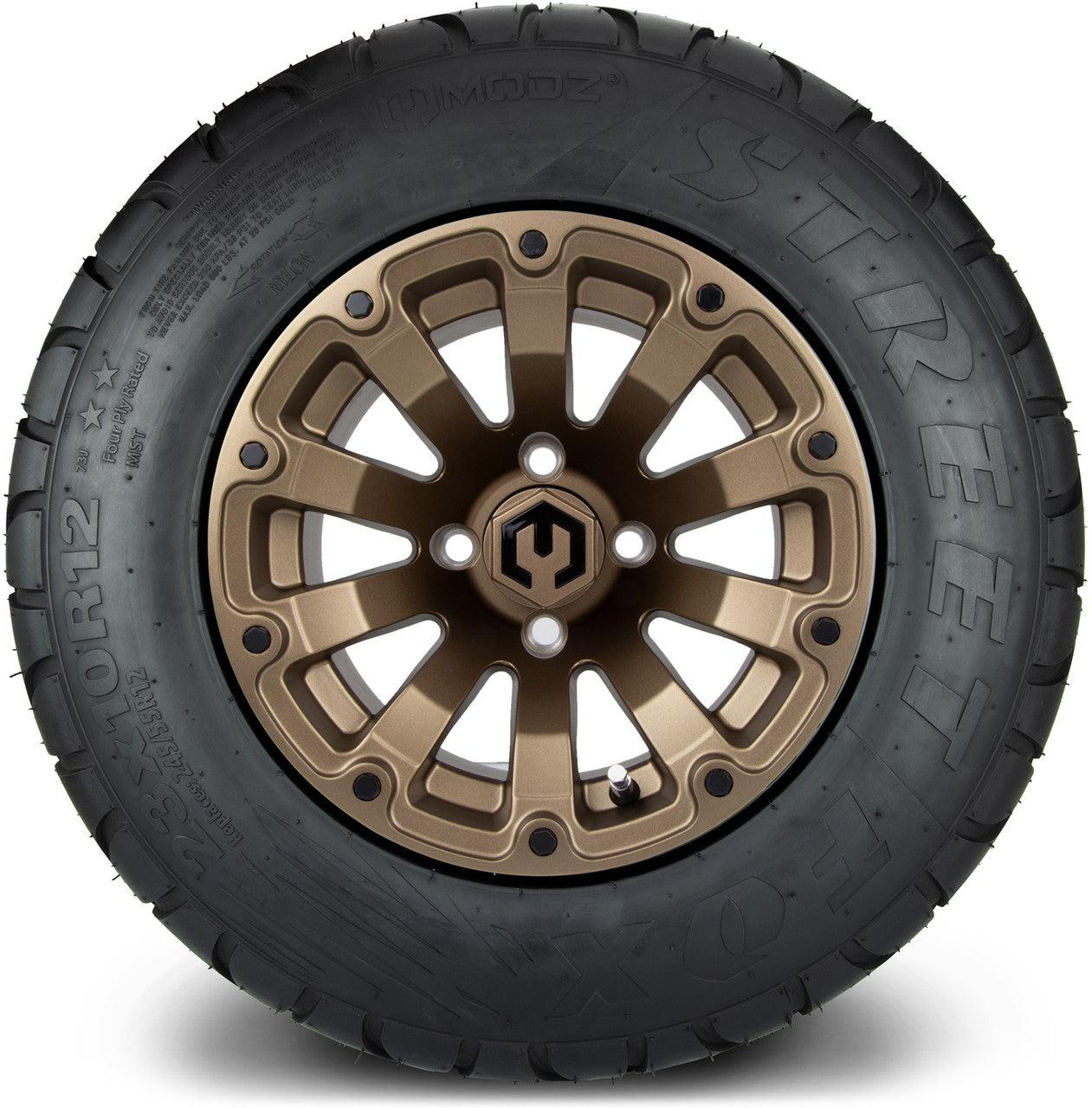 MODZ® 12" Bomber Matte Bronze - Lifted Tires and Wheels Combo