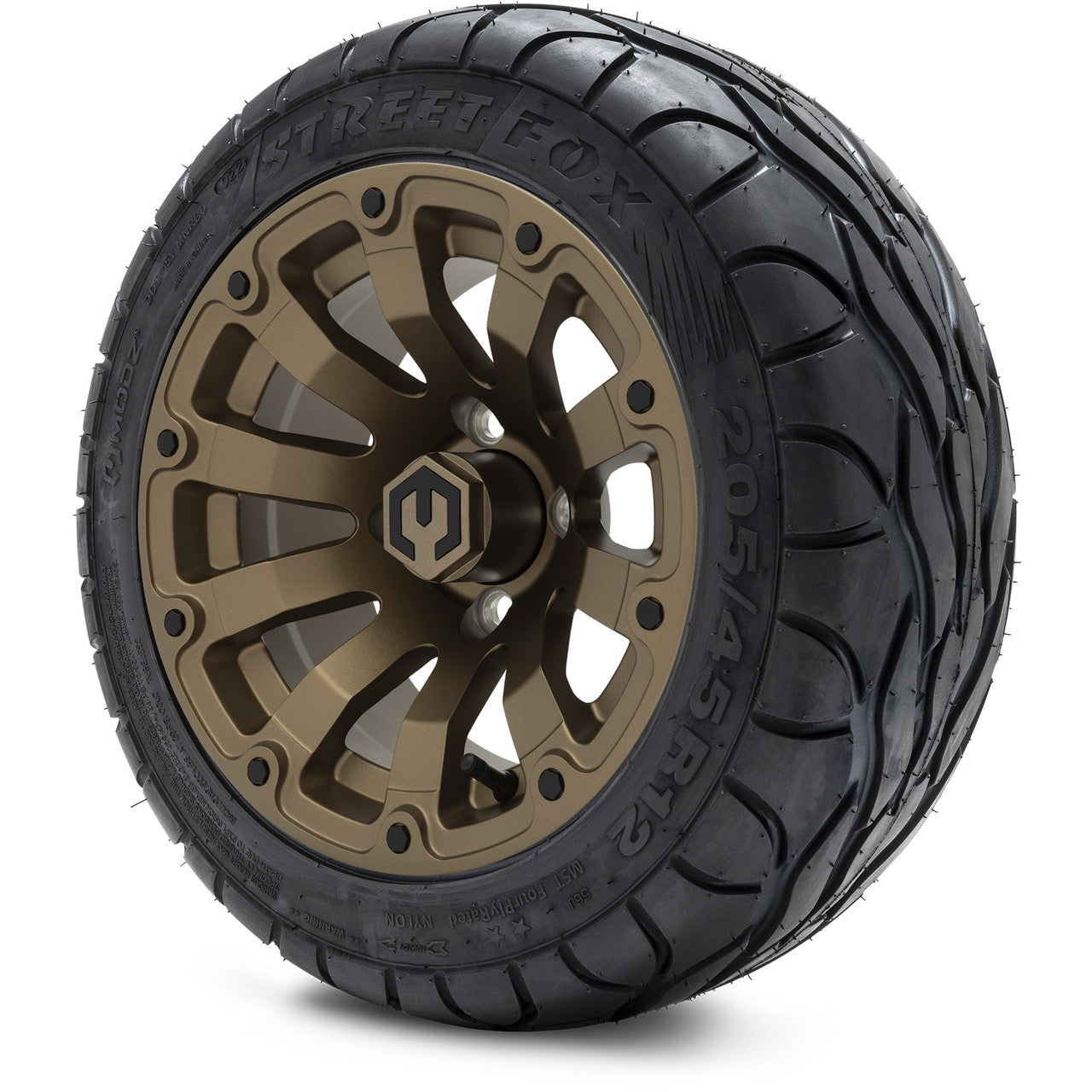 MODZ® 12" Bomber Matte Bronze - LowPro Tires and Wheels Combo