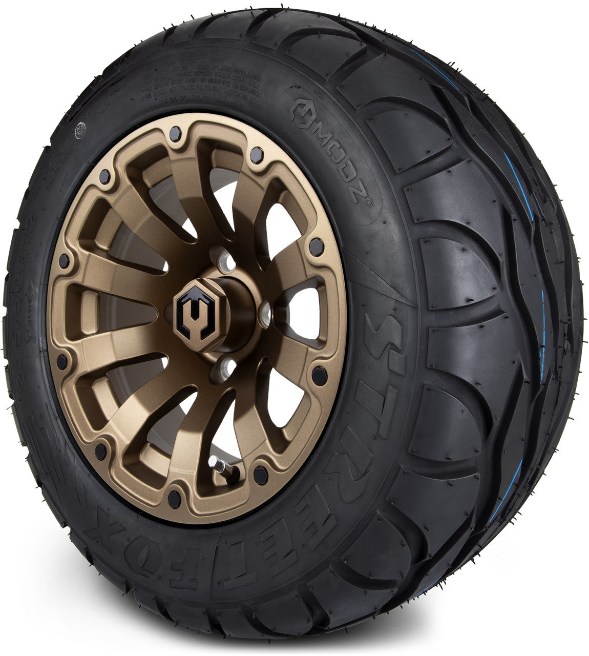 MODZ® 12" Bomber Matte Bronze - LowPro Tires and Wheels Combo