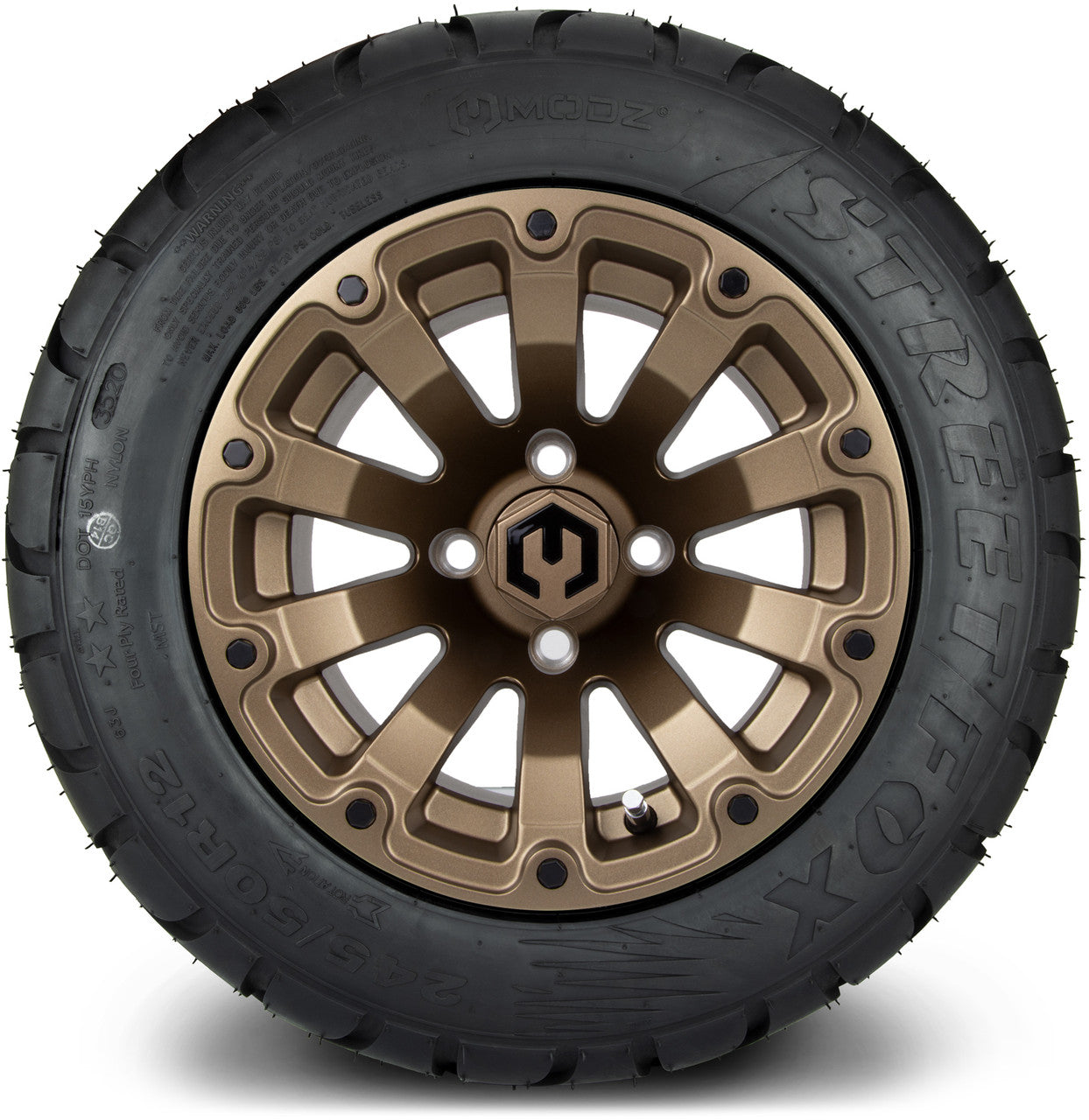MODZ® 12" Bomber Matte Bronze - LowPro Tires and Wheels Combo