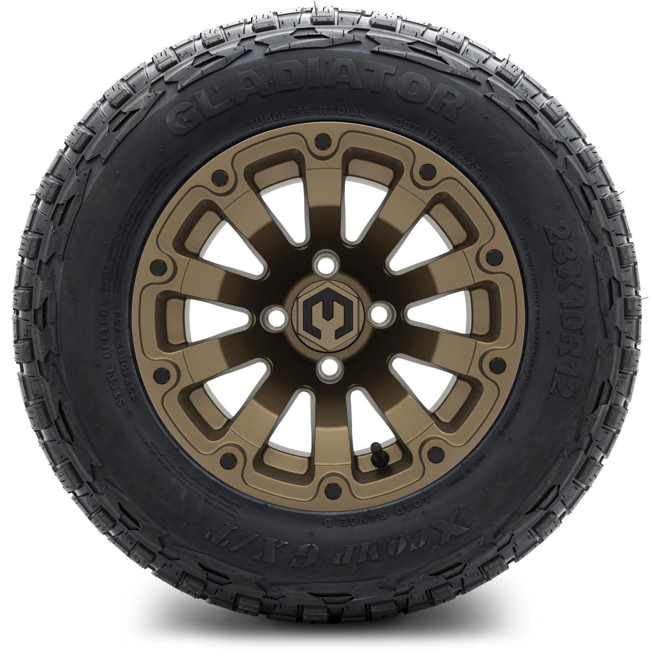 MODZ® 12" Bomber Matte Bronze - Lifted Tires and Wheels Combo