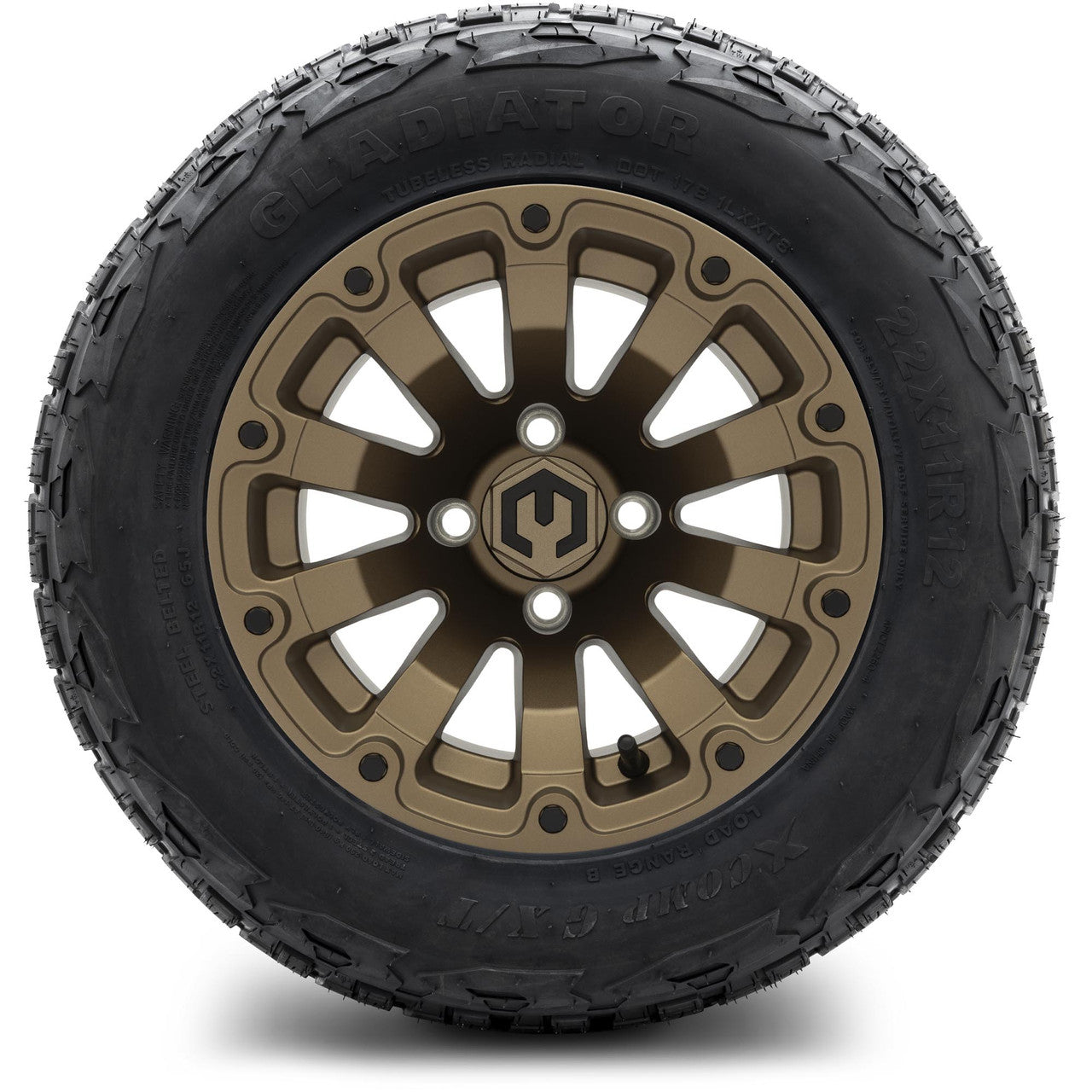 MODZ® 12" Bomber Matte Bronze - Lifted Tires and Wheels Combo