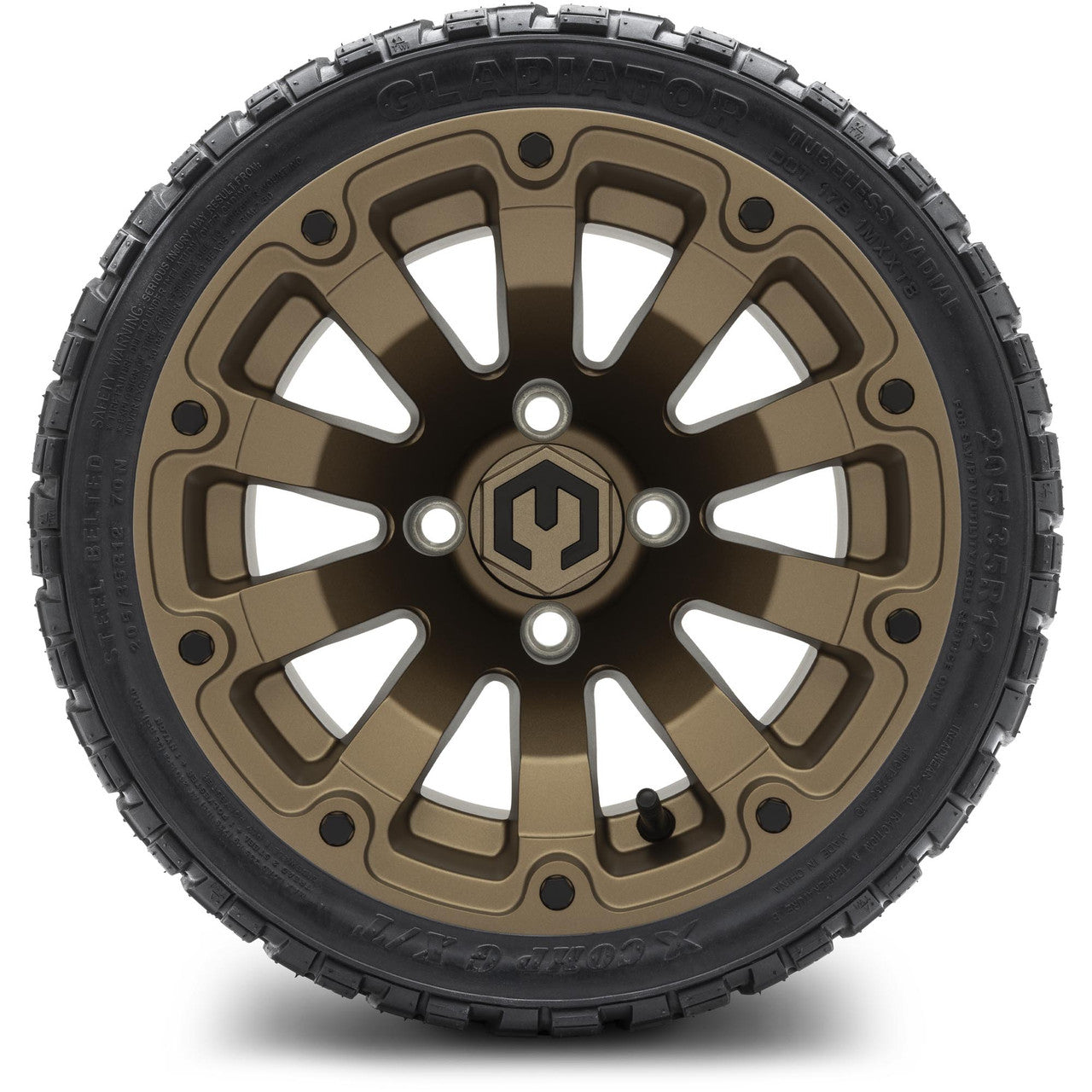 MODZ® 12" Bomber Matte Bronze - LowPro Tires and Wheels Combo