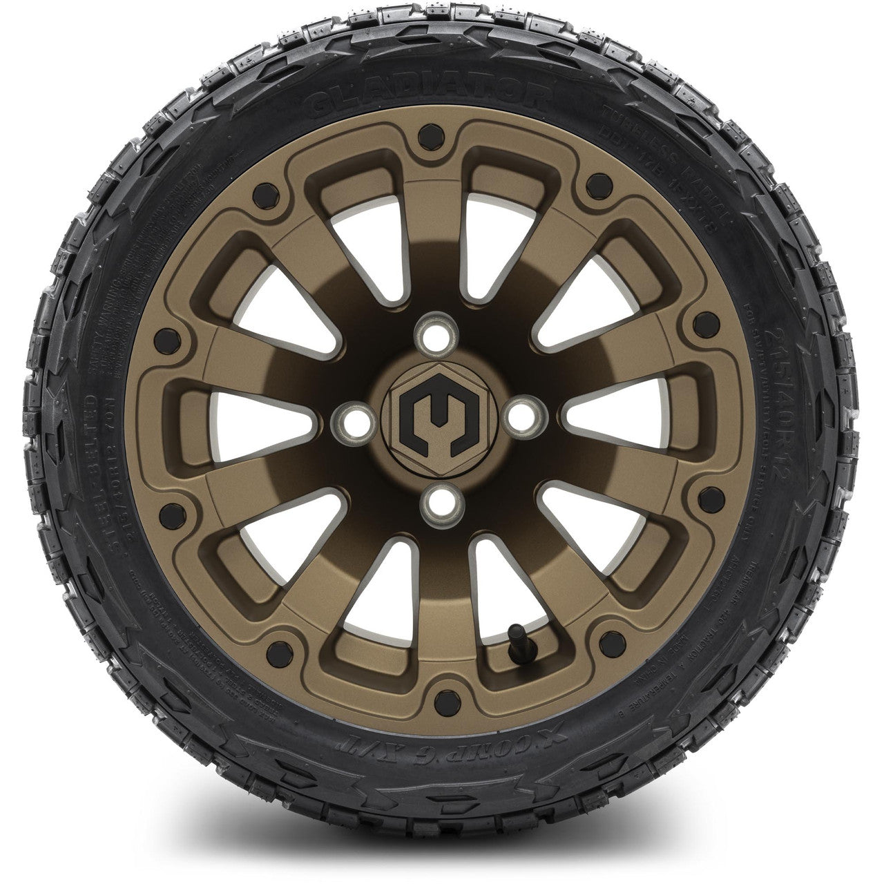 MODZ® 12" Bomber Matte Bronze - LowPro Tires and Wheels Combo