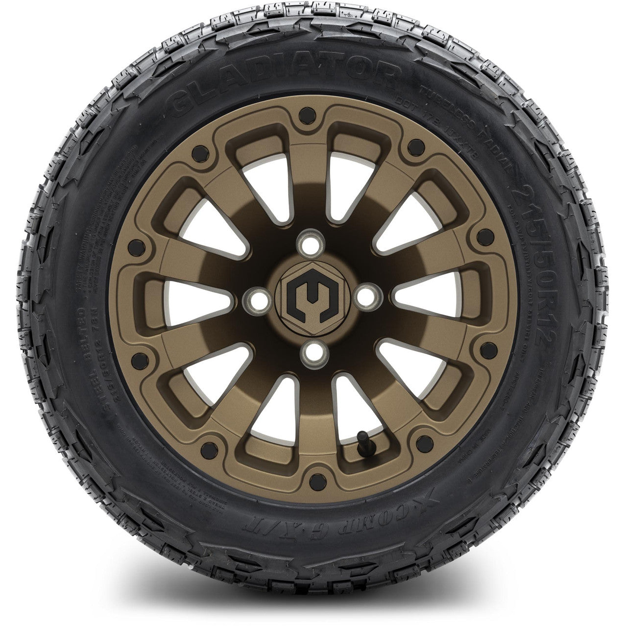 MODZ® 12" Bomber Matte Bronze - Lifted Tires and Wheels Combo