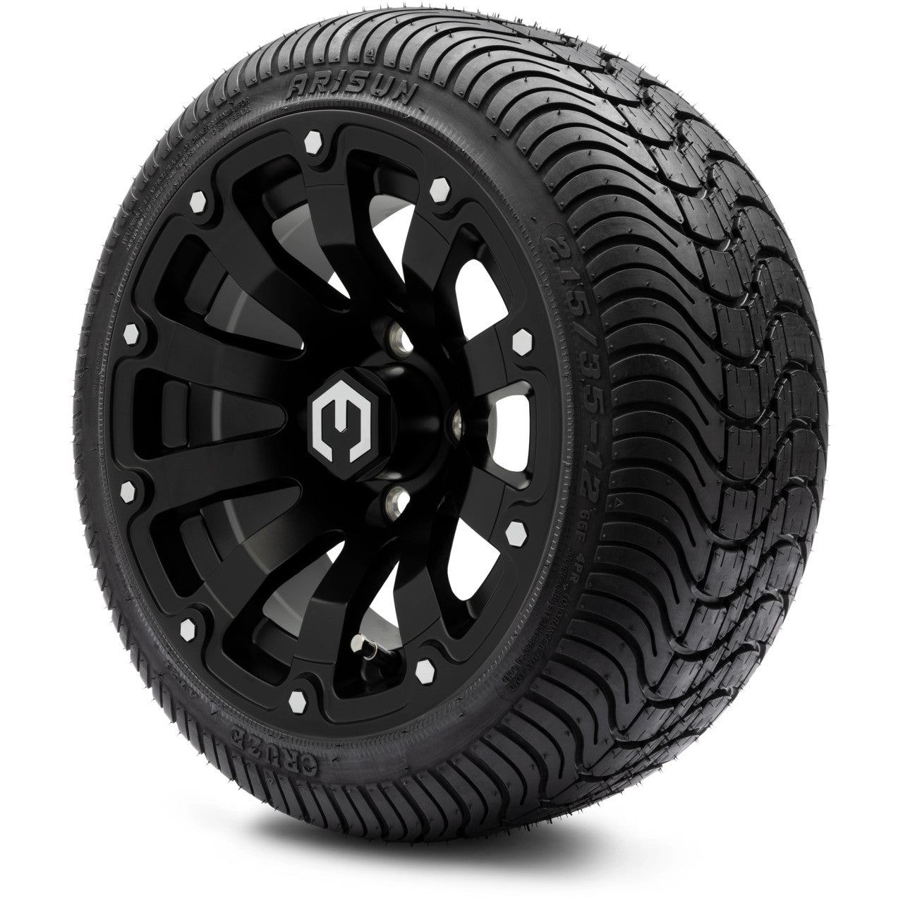 MODZ® 12" Bomber Matte Black - LowPro Tires and Wheels Combo