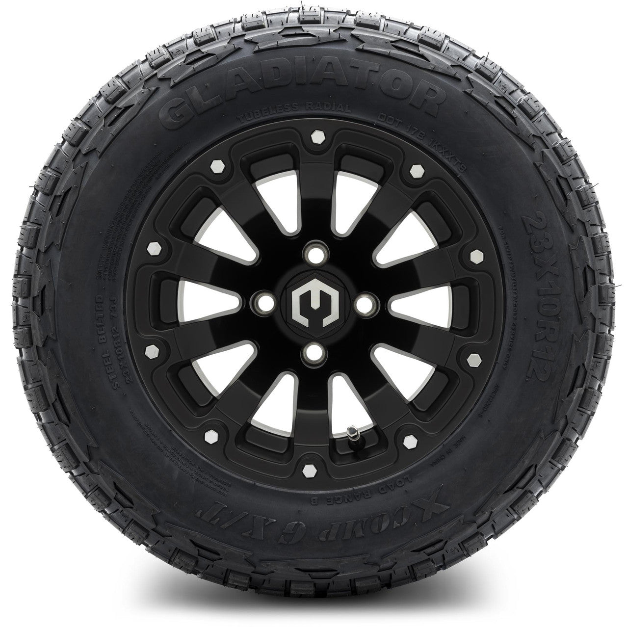 MODZ® 12" Bomber Matte Black - Lifted Tires and Wheels Combo