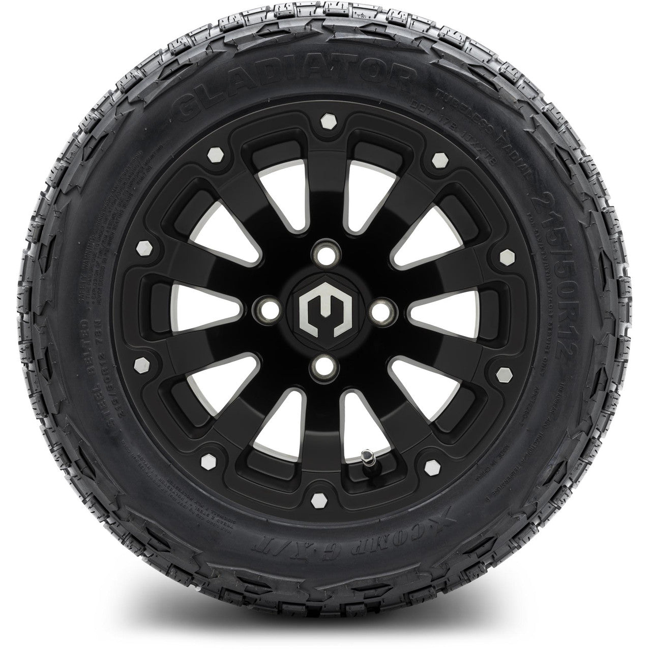 MODZ® 12" Bomber Matte Black - Lifted Tires and Wheels Combo