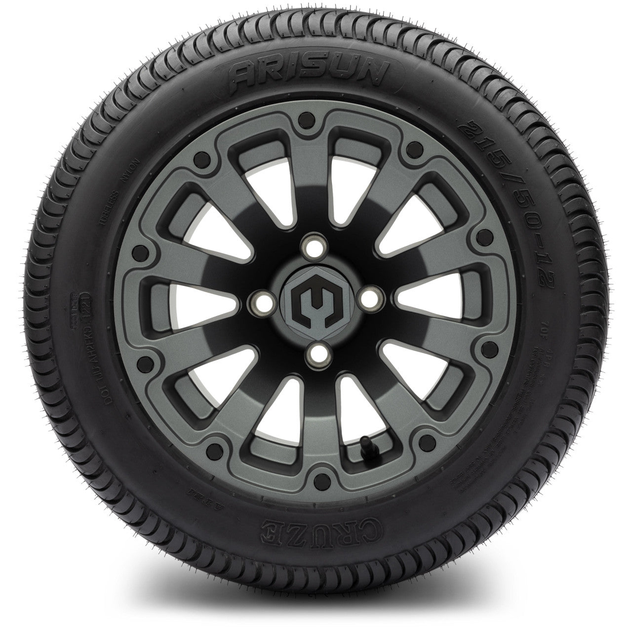 MODZ® 12" Bomber Matte Gunmetal - LowPro Tires and Wheels Combo