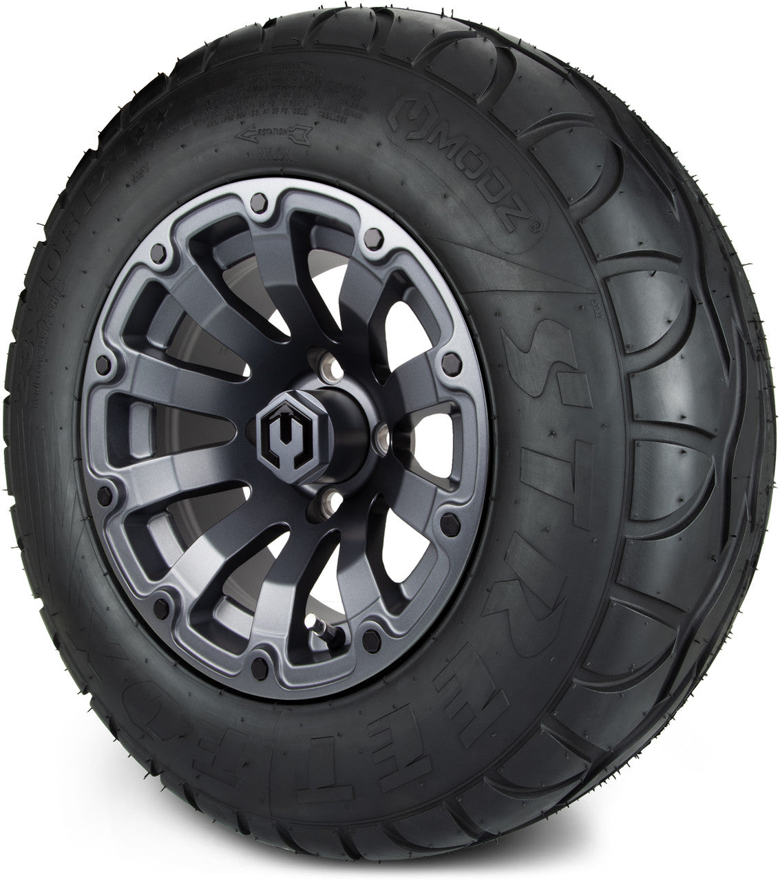 MODZ® 12" Bomber Matte Gunmetal - Lifted Tires and Wheels Combo