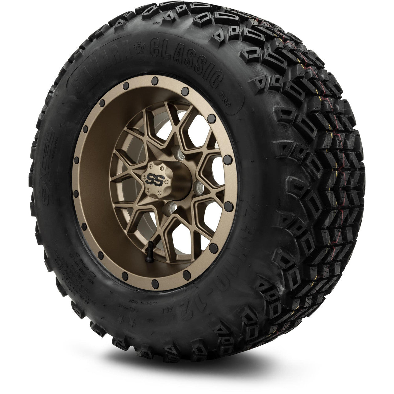 MODZ® 12" Vortex Matte Bronze - Lifted Tires and Wheels Combo
