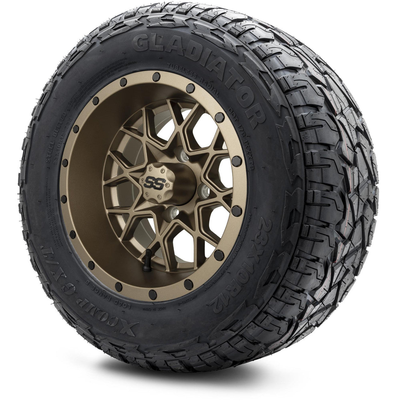 MODZ® 12" Vortex Matte Bronze - Lifted Tires and Wheels Combo