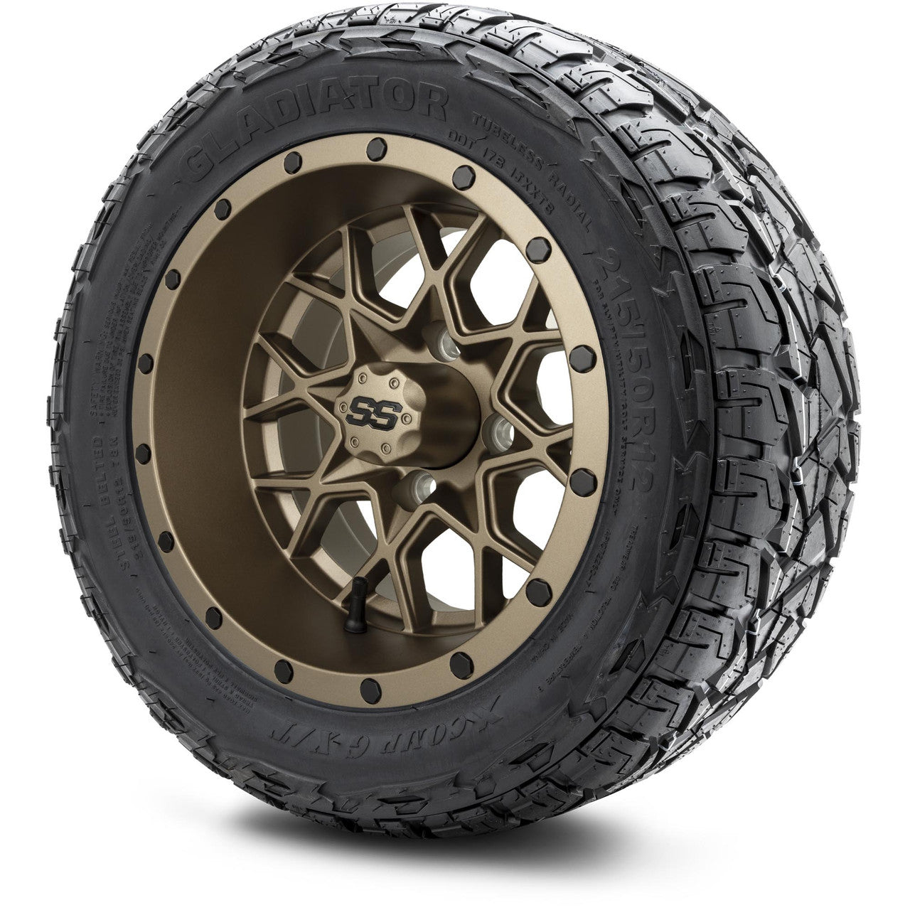 MODZ® 12" Vortex Matte Bronze - Lifted Tires and Wheels Combo