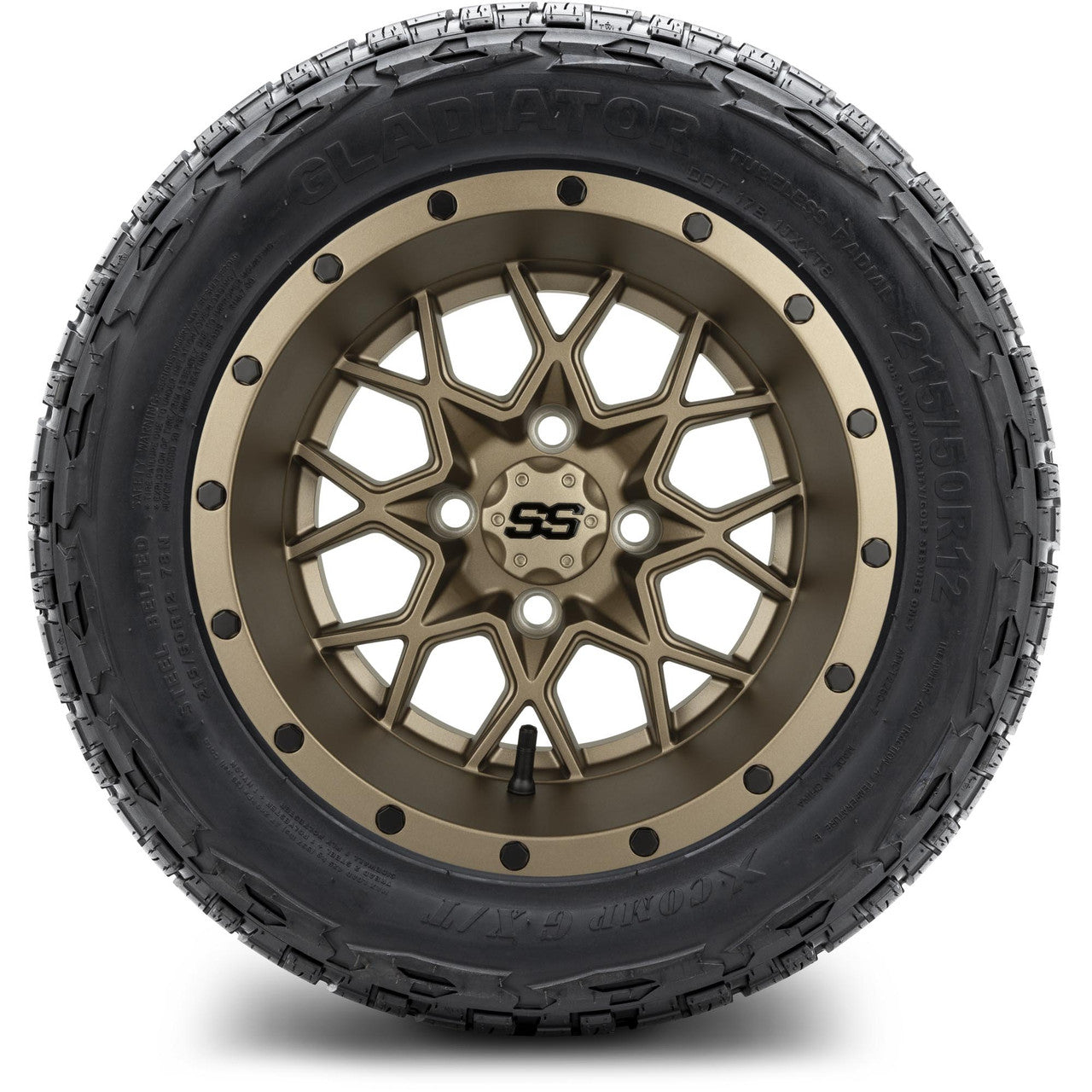 MODZ® 12" Vortex Matte Bronze - Lifted Tires and Wheels Combo