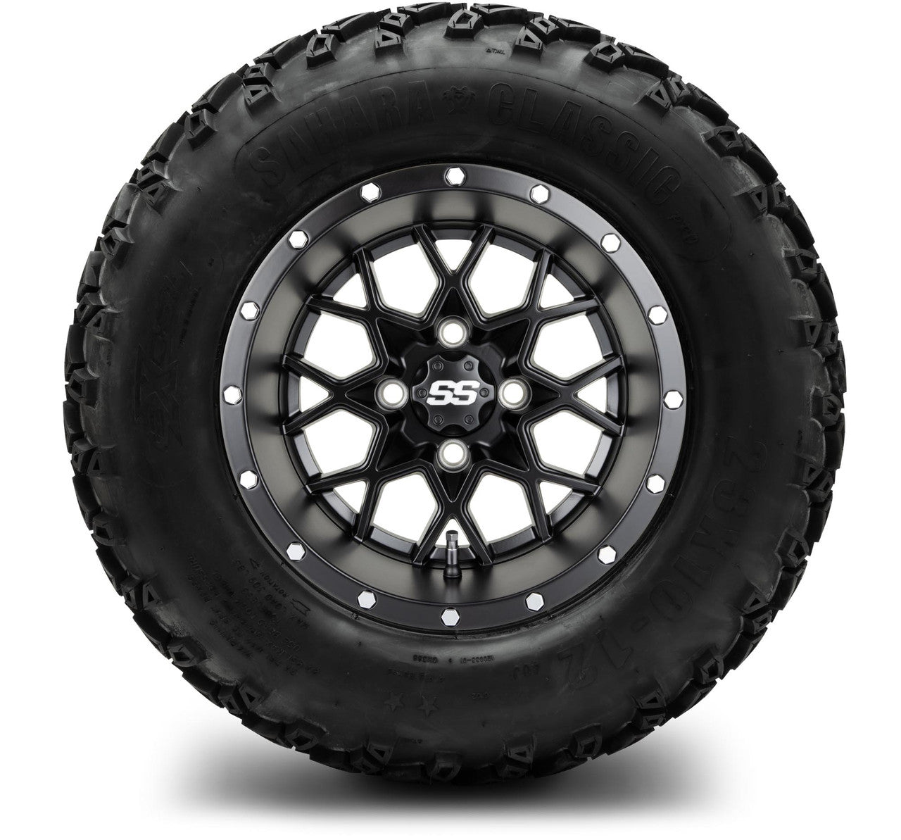 MODZ® 12" Vortex Matte Black - Lifted Tires and Wheels Combo