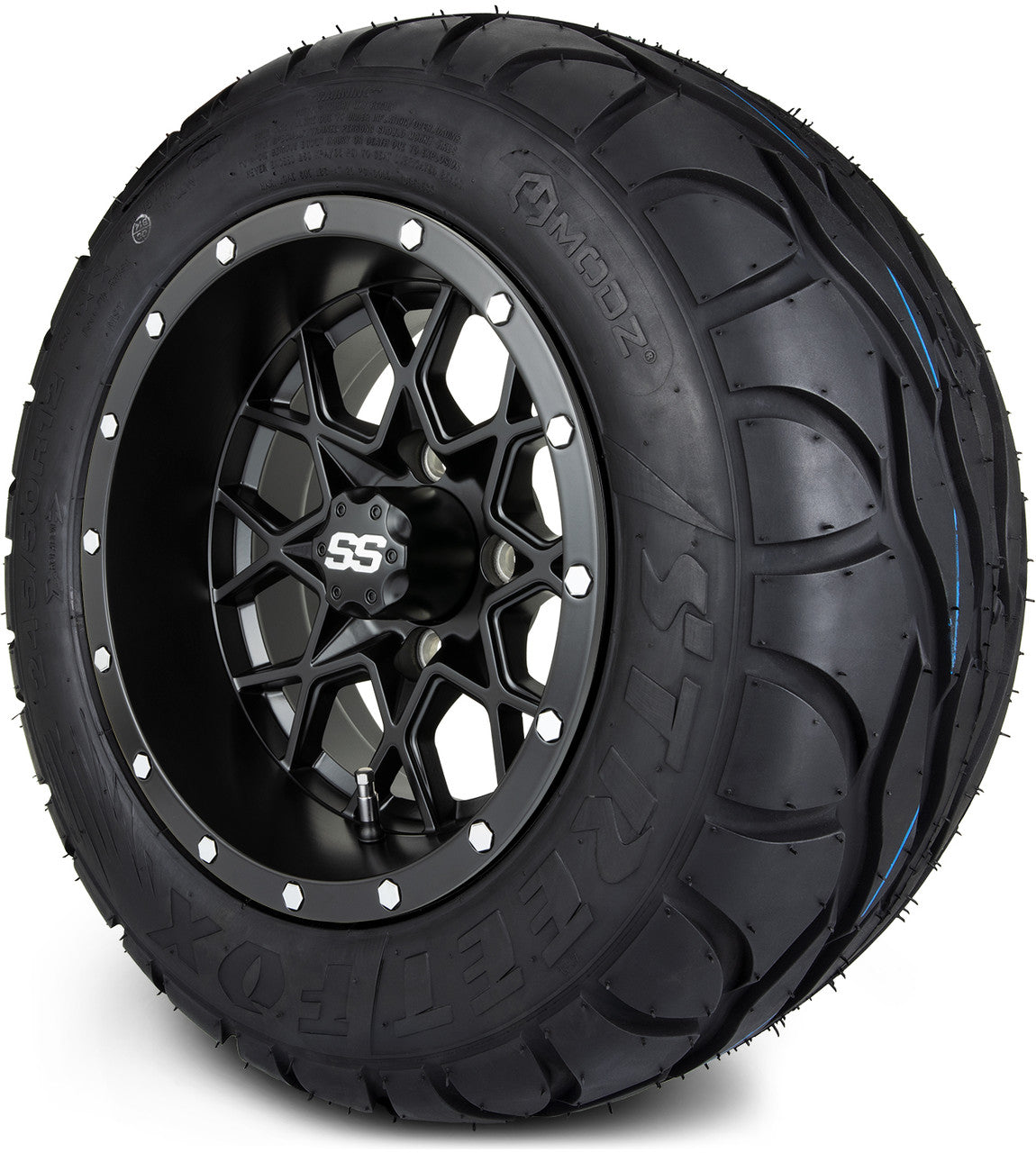 MODZ® 12" Vortex Matte Black - LowPro Tires and Wheels Combo