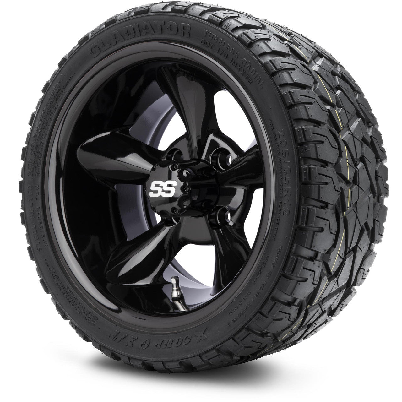 MODZ® 12" Godfather Glossy Black - LowPro Tires and Wheels Combo