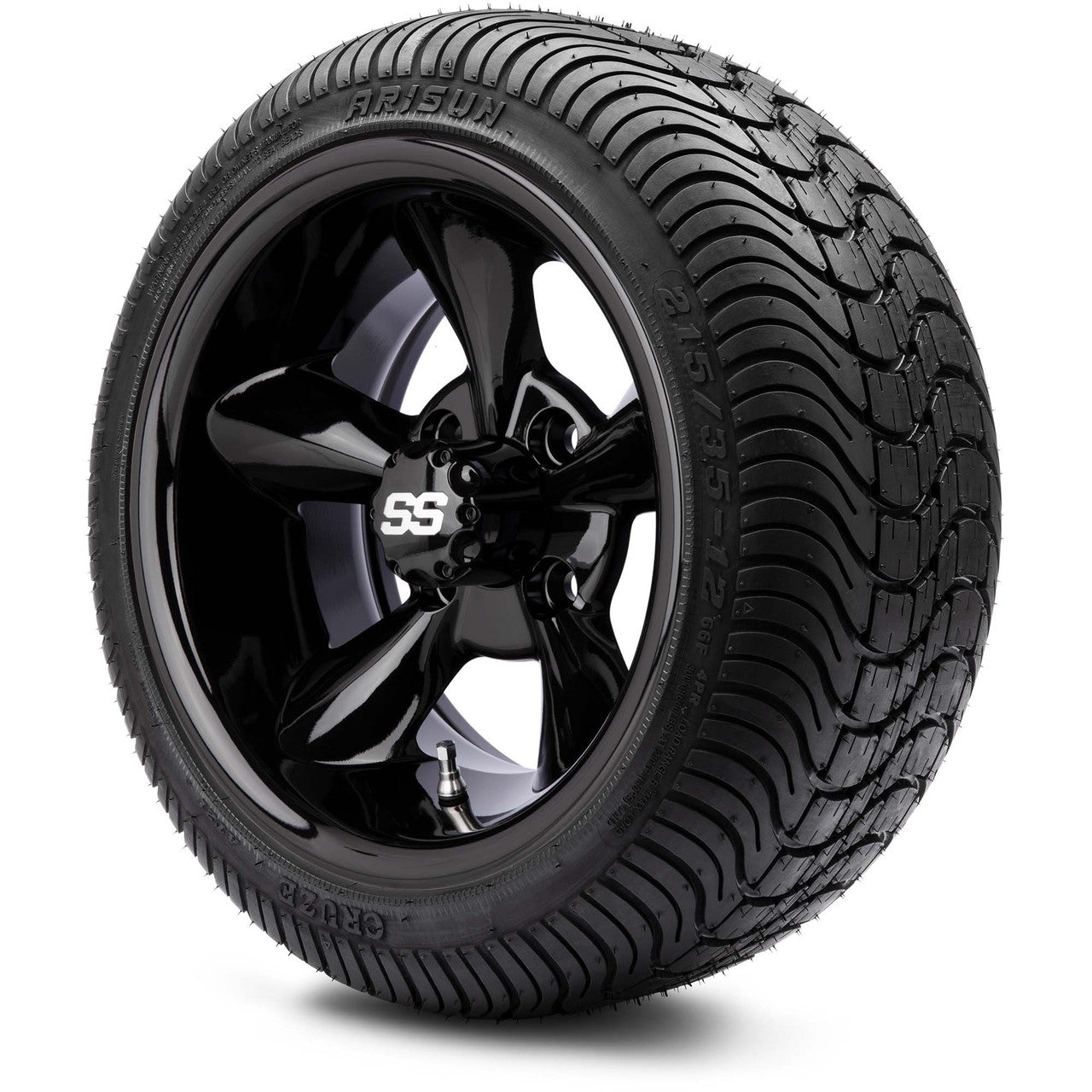 MODZ® 12" Godfather Glossy Black - LowPro Tires and Wheels Combo