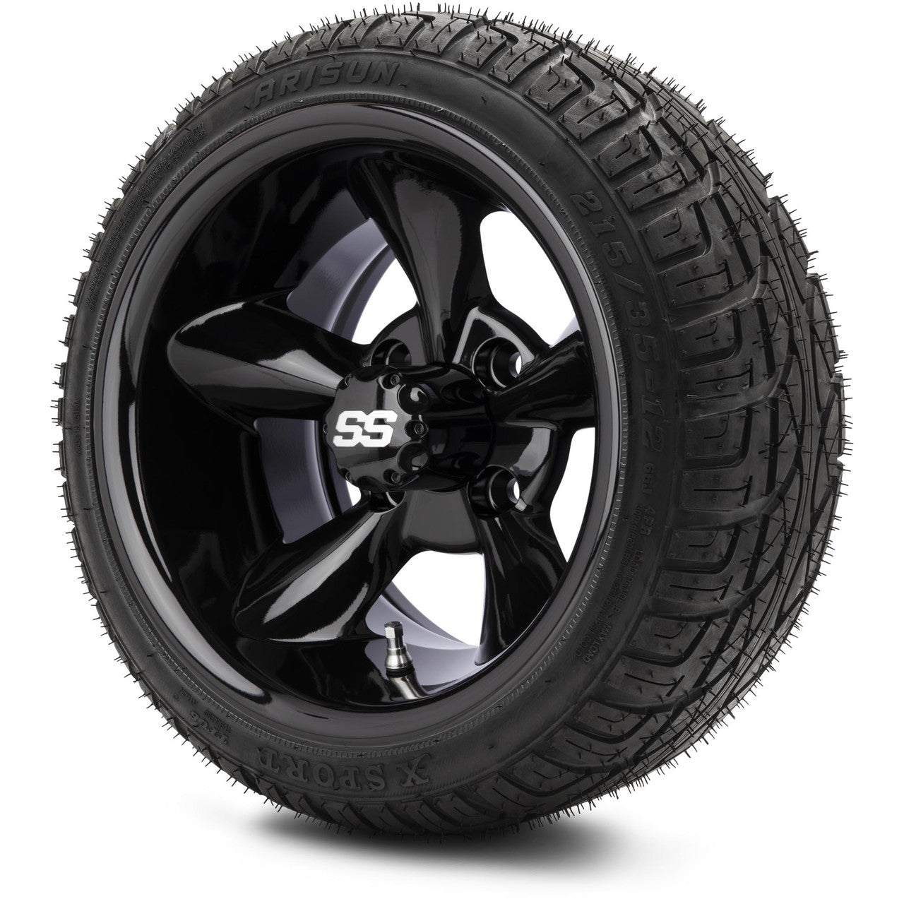 MODZ® 12" Godfather Glossy Black - LowPro Tires and Wheels Combo