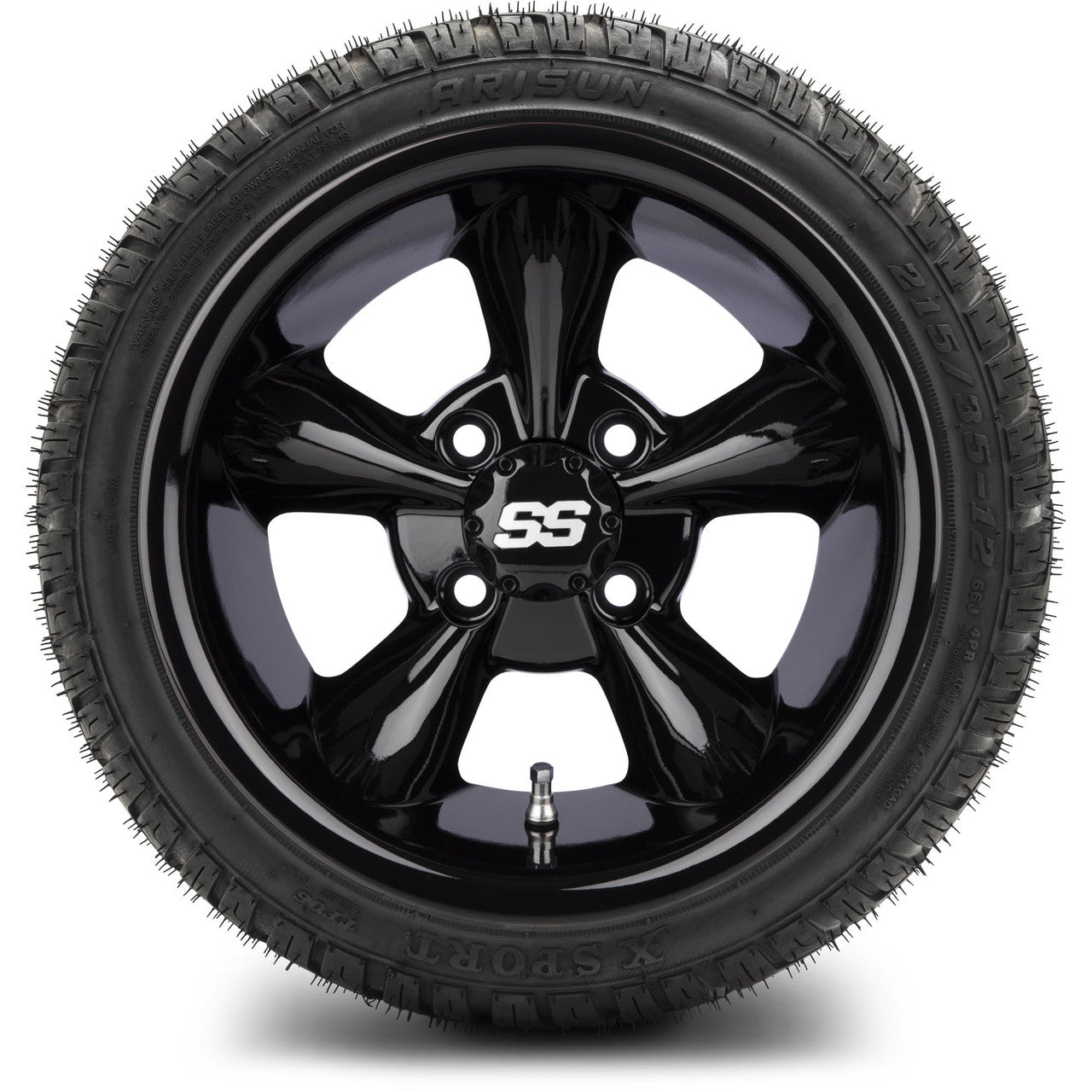 MODZ® 12" Godfather Glossy Black - LowPro Tires and Wheels Combo