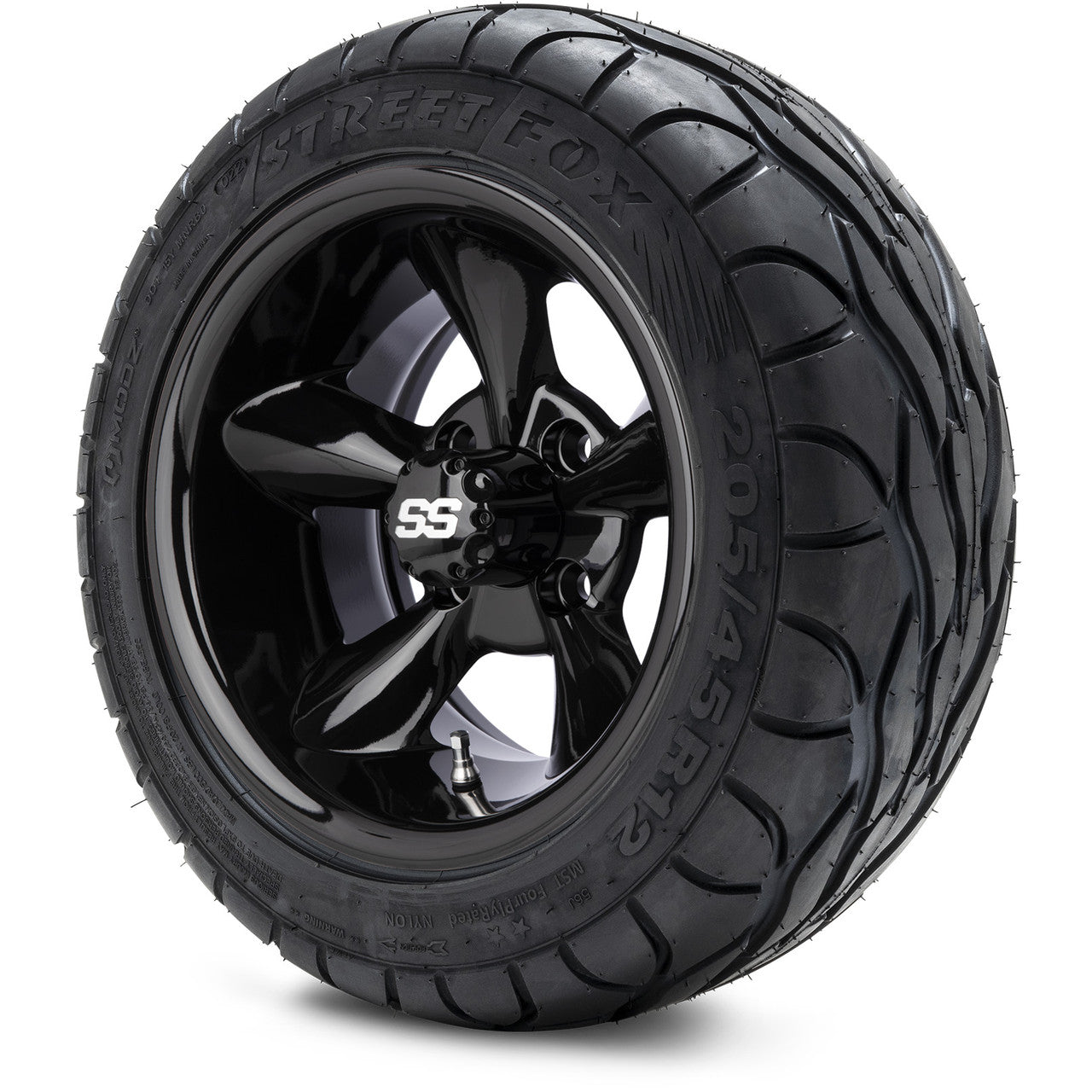 MODZ® 12" Godfather Glossy Black - LowPro Tires and Wheels Combo