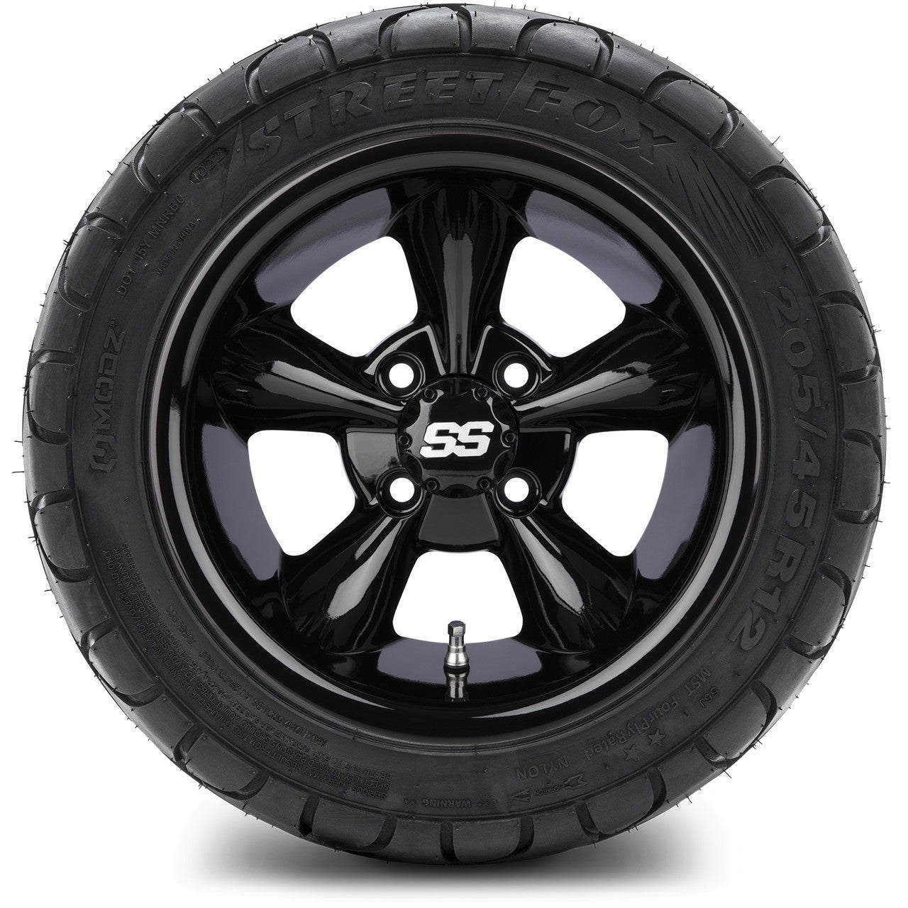 MODZ® 12" Godfather Glossy Black - LowPro Tires and Wheels Combo