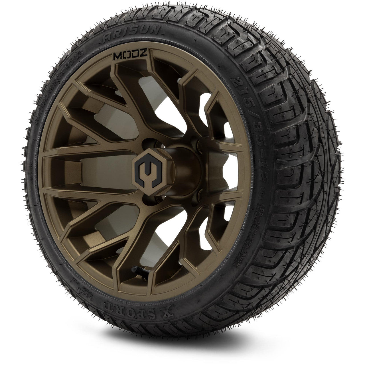MODZ® 12" Matrix Matte Bronze - LowPro Tires and Wheels Combo