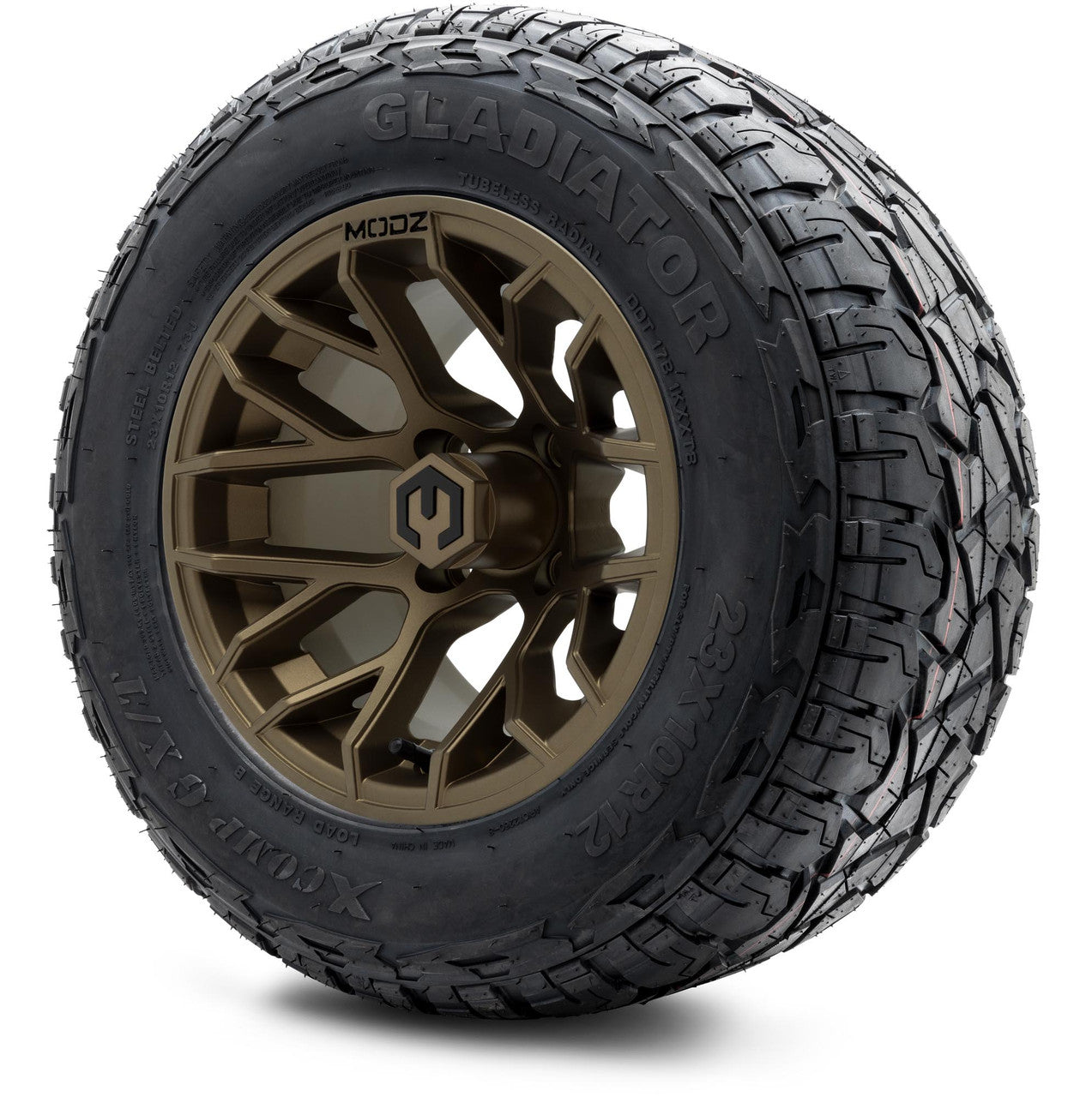 MODZ® 12" Matrix Matte Bronze - Lifted Tires and Wheels Combo