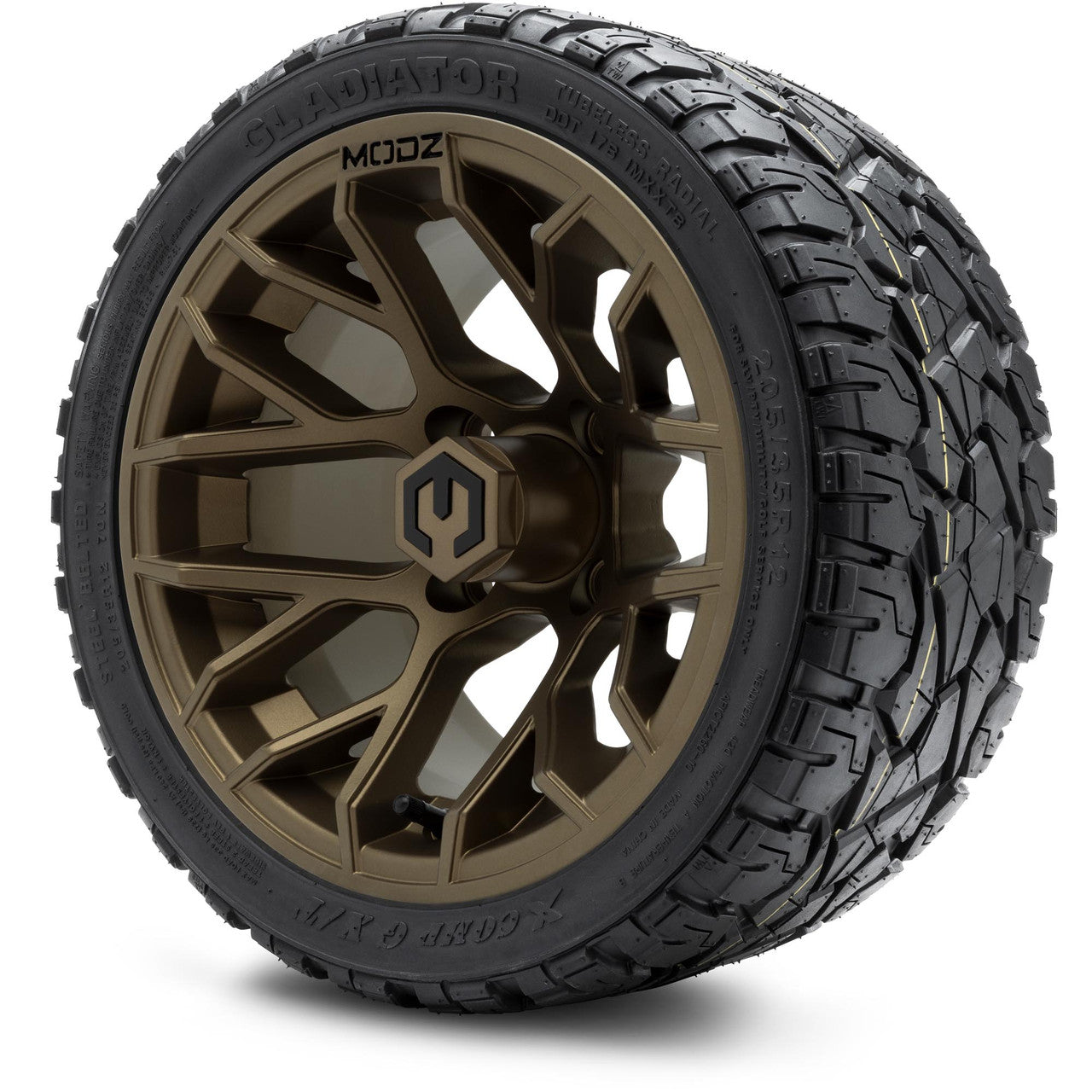 MODZ® 12" Matrix Matte Bronze - LowPro Tires and Wheels Combo