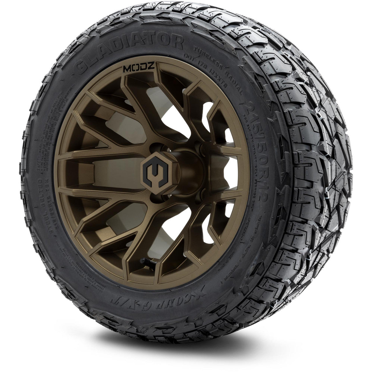MODZ® 12" Matrix Matte Bronze - Lifted Tires and Wheels Combo