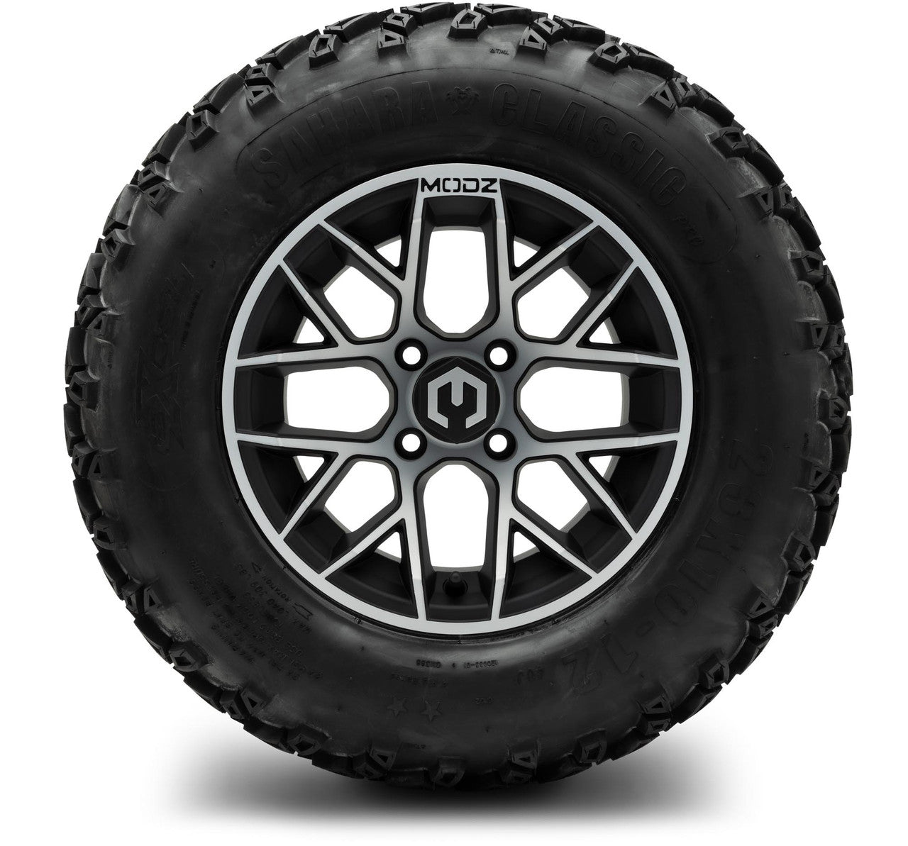 MODZ® 12" Matrix Machined Matte Black - Lifted Tires and Wheels Combo