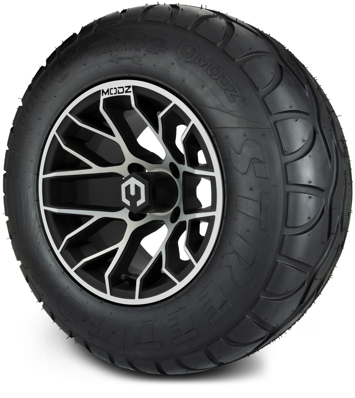 MODZ® 12" Matrix Machined Matte Black - Lifted Tires and Wheels Combo