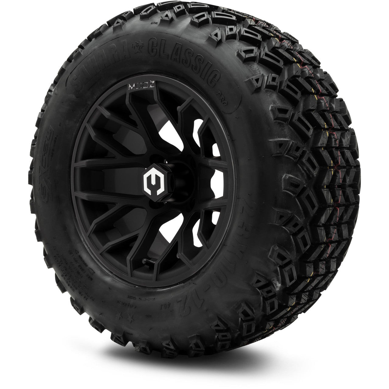MODZ® 12" Matrix Matte Black - Lifted Tires and Wheels Combo