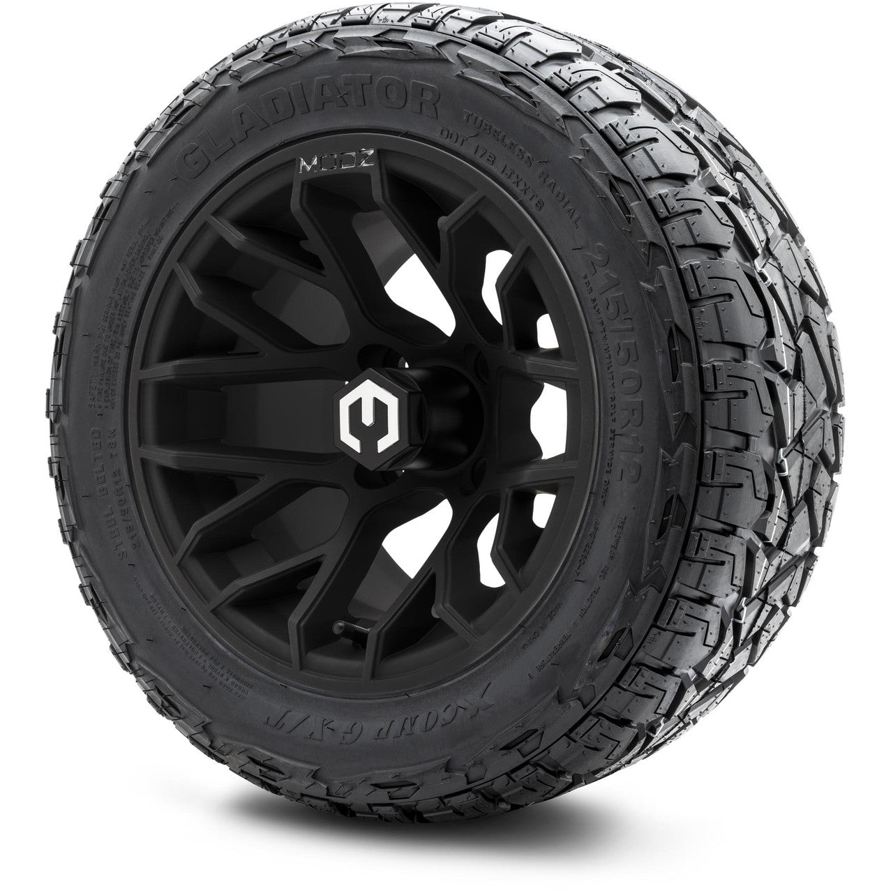 MODZ® 12" Matrix Matte Black - Lifted Tires and Wheels Combo