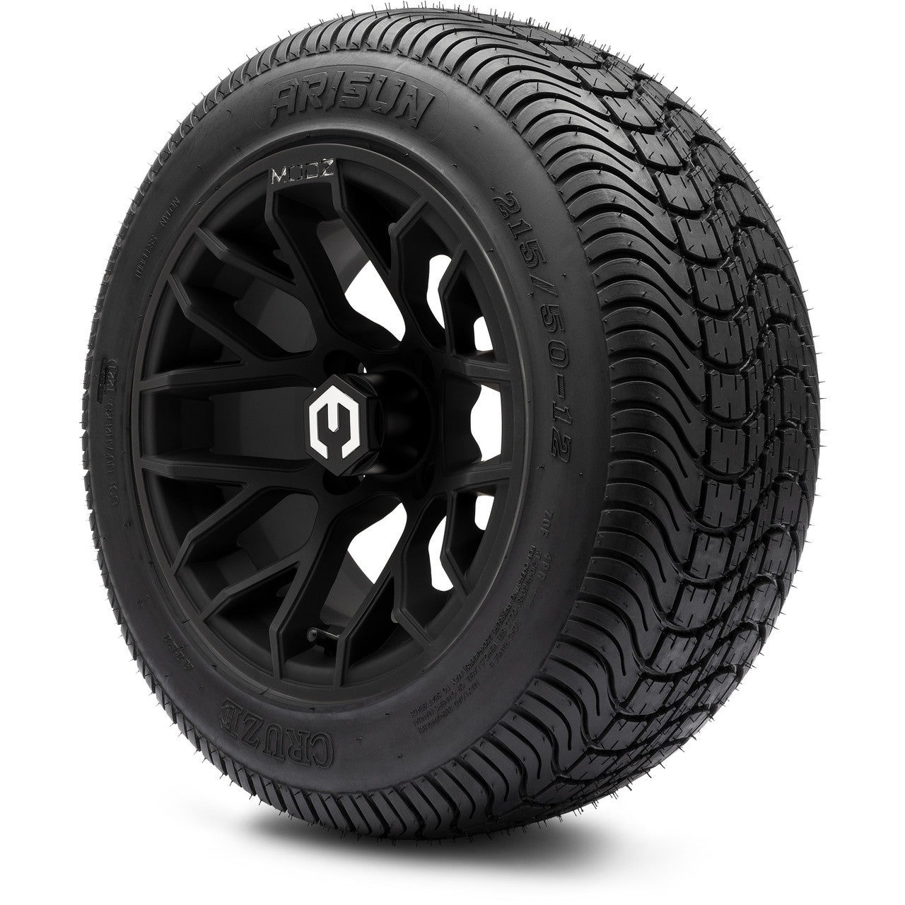 MODZ® 12" Matrix Matte Black - LowPro Tires and Wheels Combo