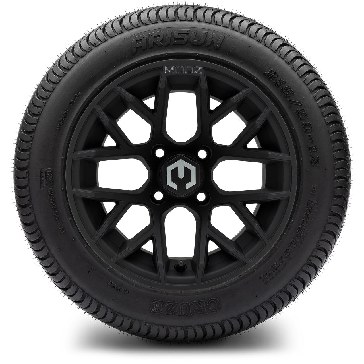 MODZ® 12" Matrix Matte Black - LowPro Tires and Wheels Combo