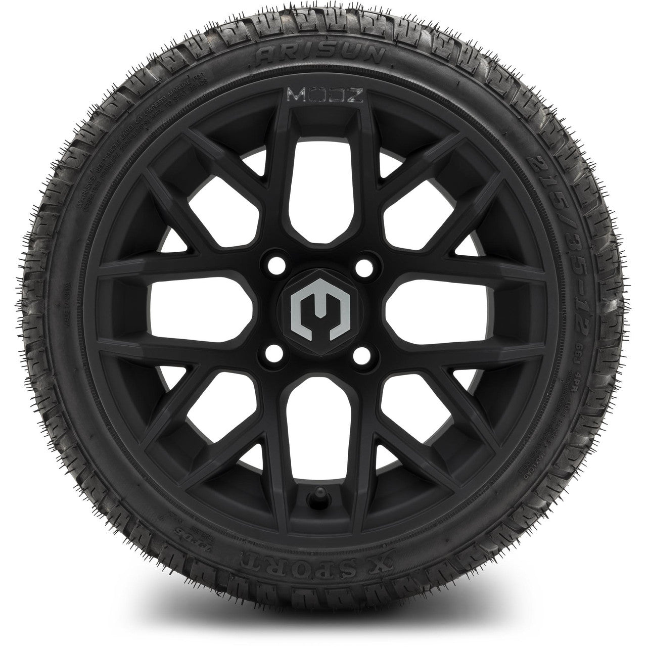 MODZ® 12" Matrix Matte Black - LowPro Tires and Wheels Combo