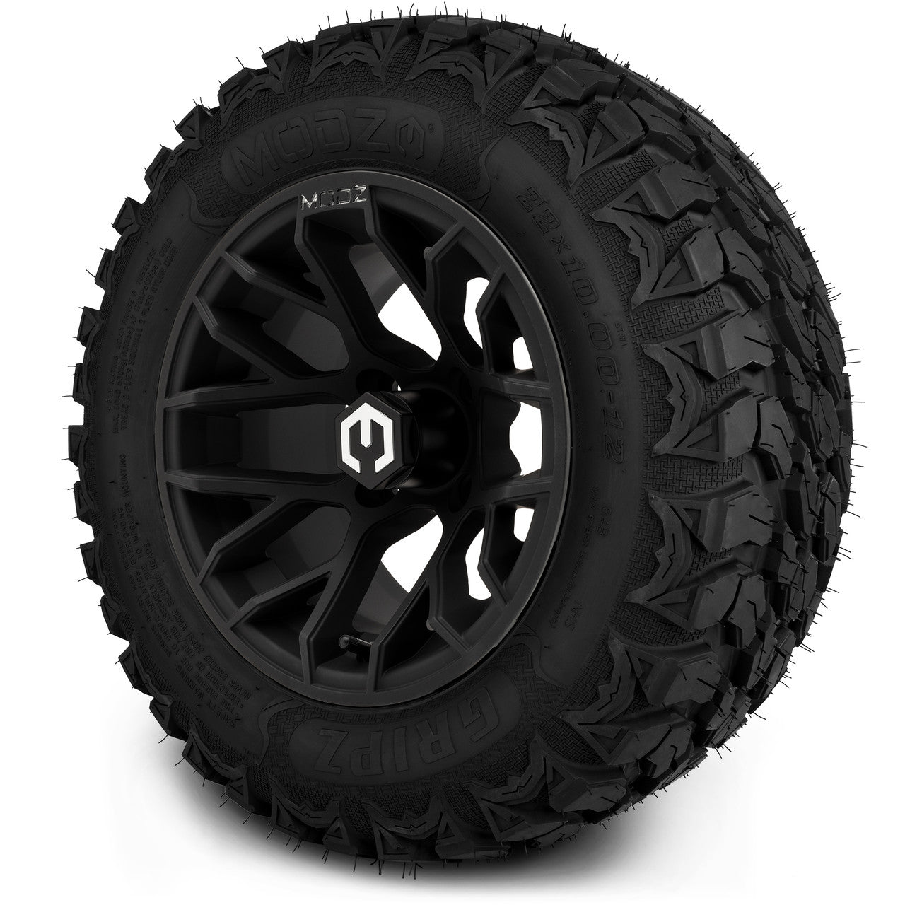 MODZ® 12" Matrix Matte Black - Lifted Tires and Wheels Combo