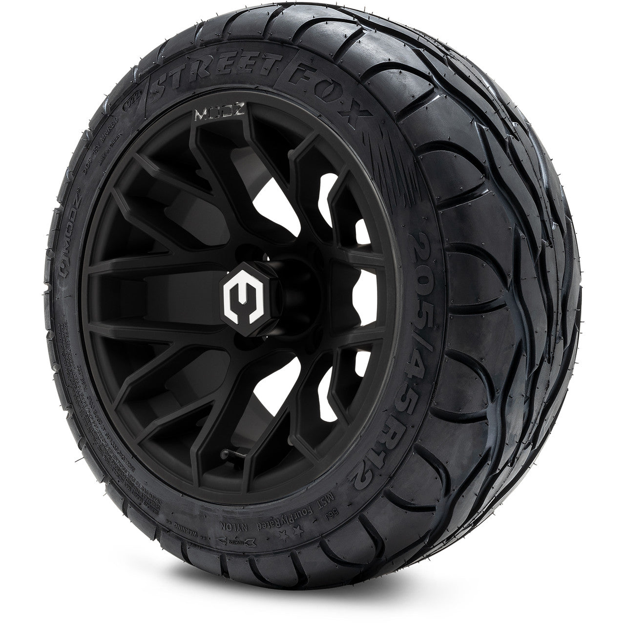 MODZ® 12" Matrix Matte Black - LowPro Tires and Wheels Combo