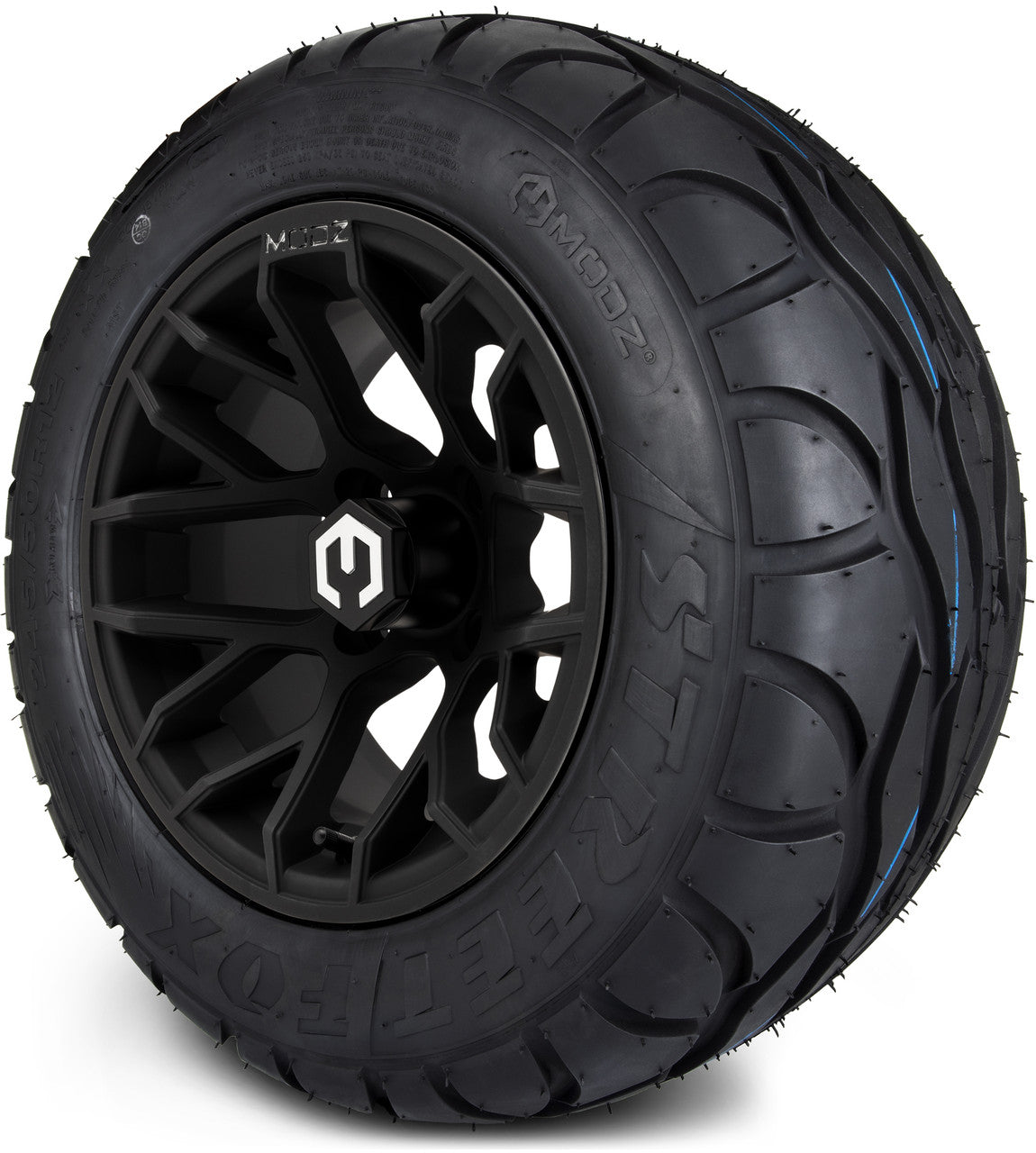 MODZ® 12" Matrix Matte Black - LowPro Tires and Wheels Combo