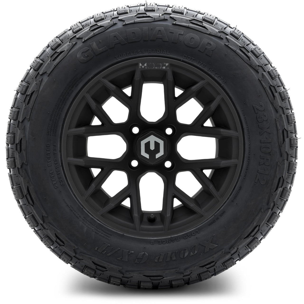 MODZ® 12" Matrix Matte Black - Lifted Tires and Wheels Combo
