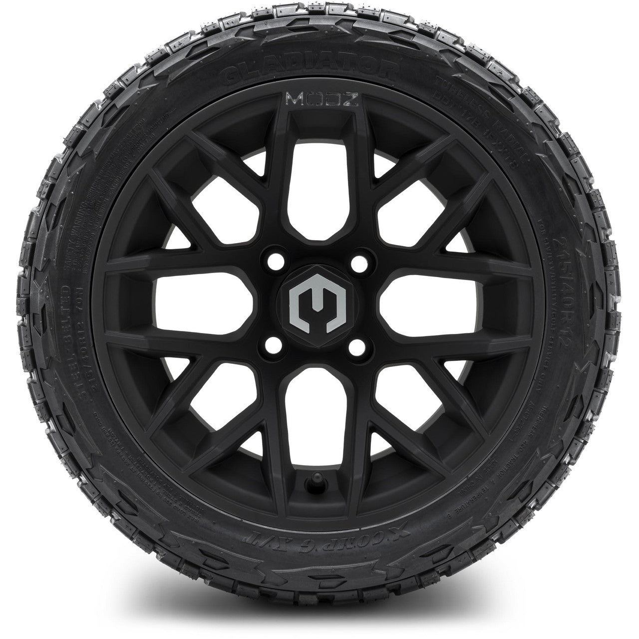 MODZ® 12" Matrix Matte Black - LowPro Tires and Wheels Combo