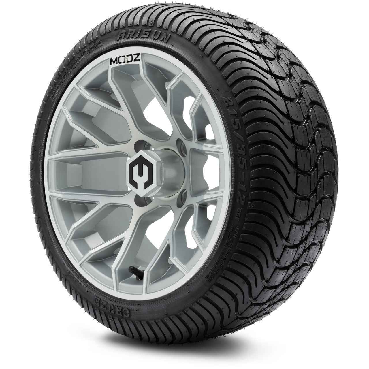 MODZ® 12" Matrix Silver - LowPro Tires and Wheels Combo