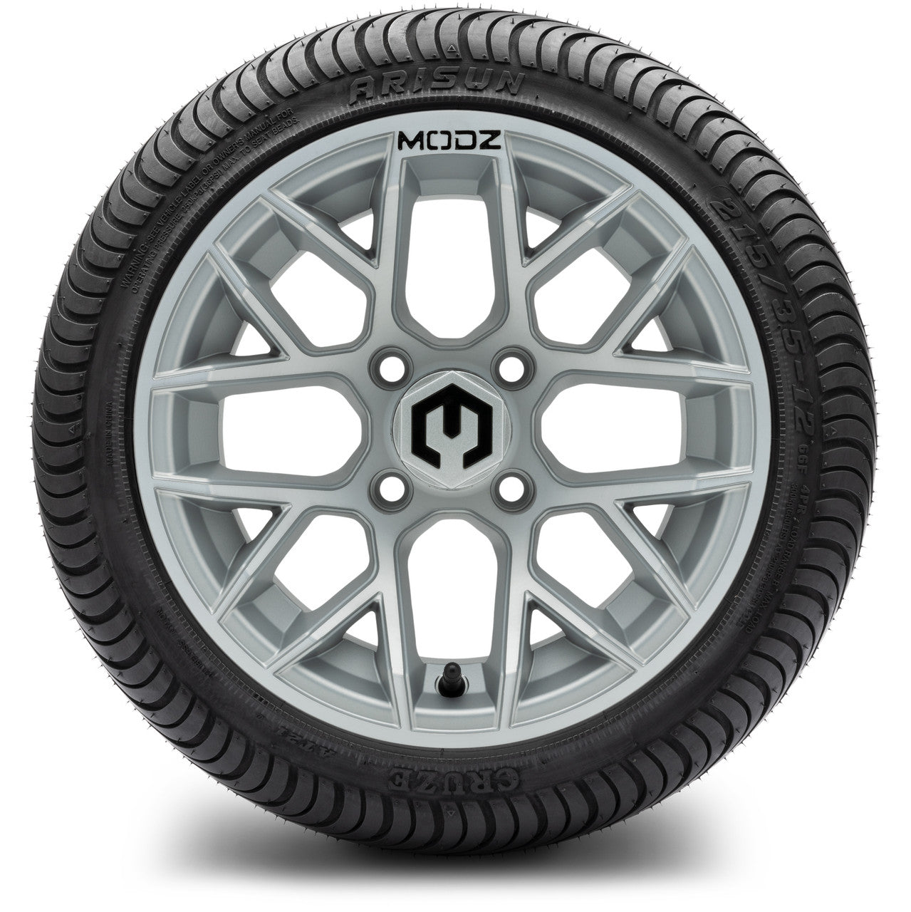 MODZ® 12" Matrix Silver - LowPro Tires and Wheels Combo