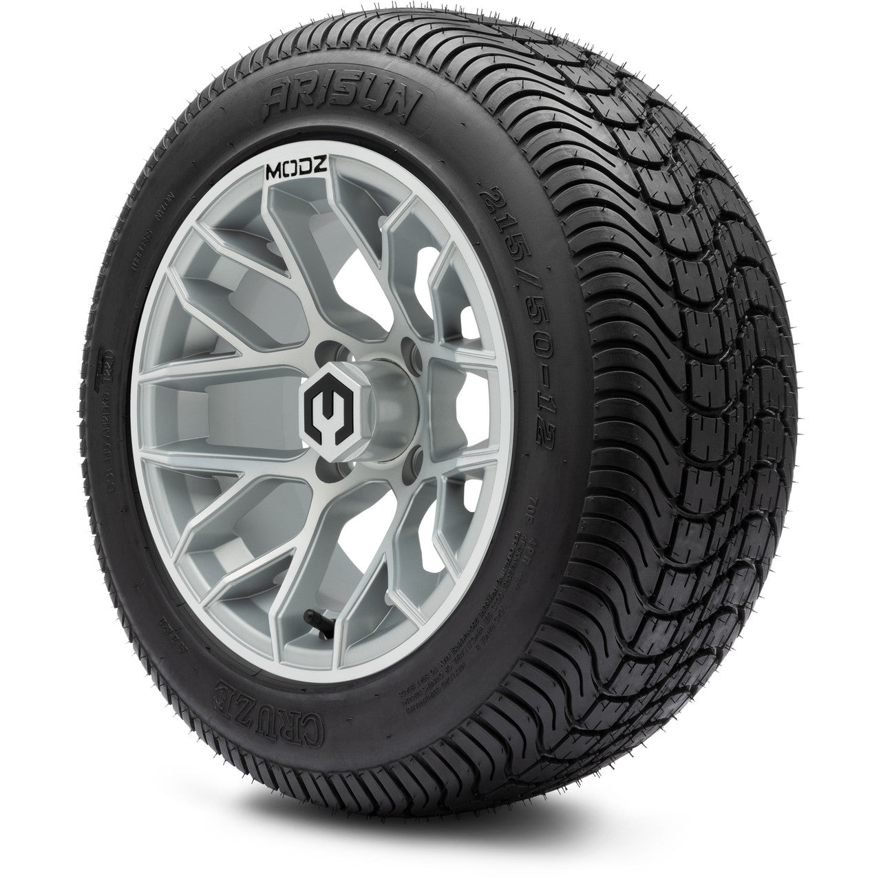 MODZ® 12" Matrix Silver - LowPro Tires and Wheels Combo