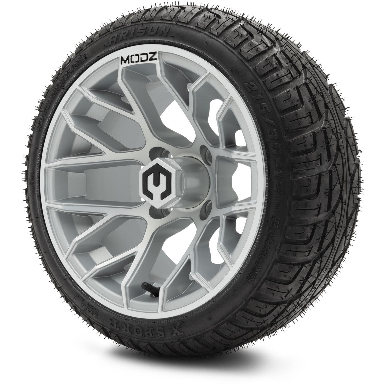 MODZ® 12" Matrix Silver - LowPro Tires and Wheels Combo
