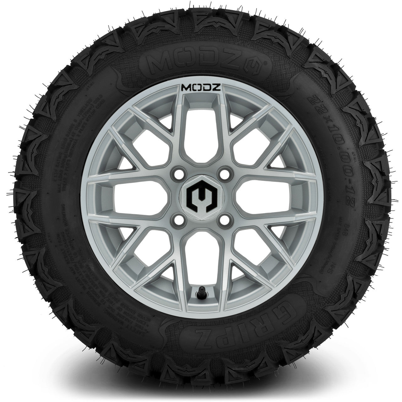 MODZ® 12" Matrix Silver - Lifted Tires and Wheels Combo