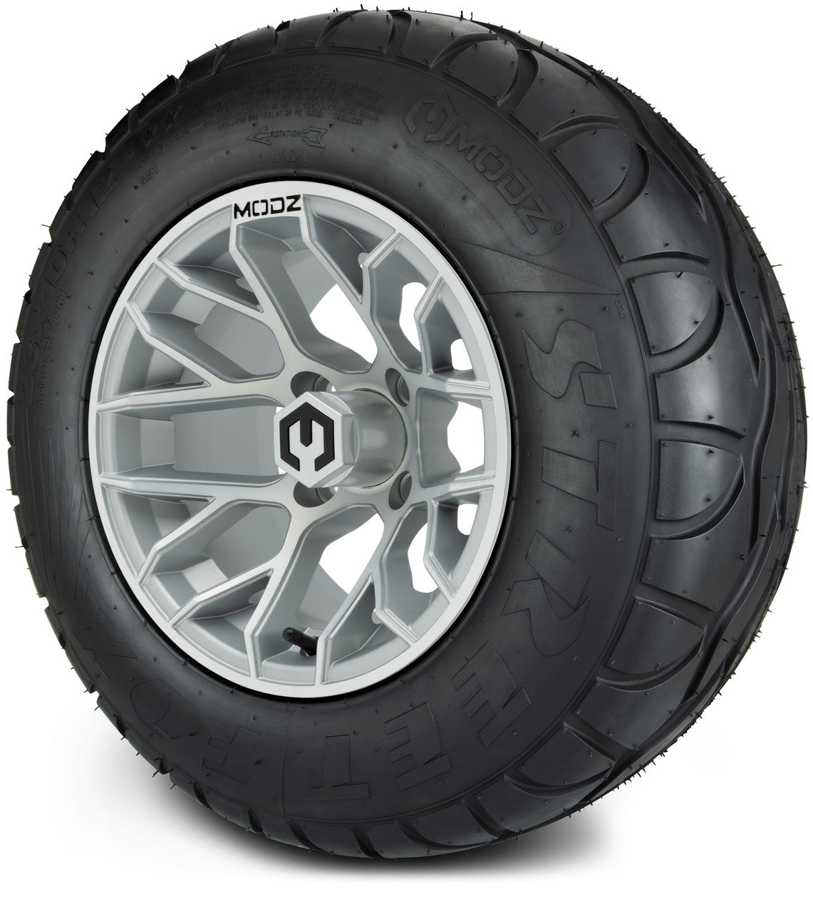 MODZ® 12" Matrix Silver - Lifted Tires and Wheels Combo