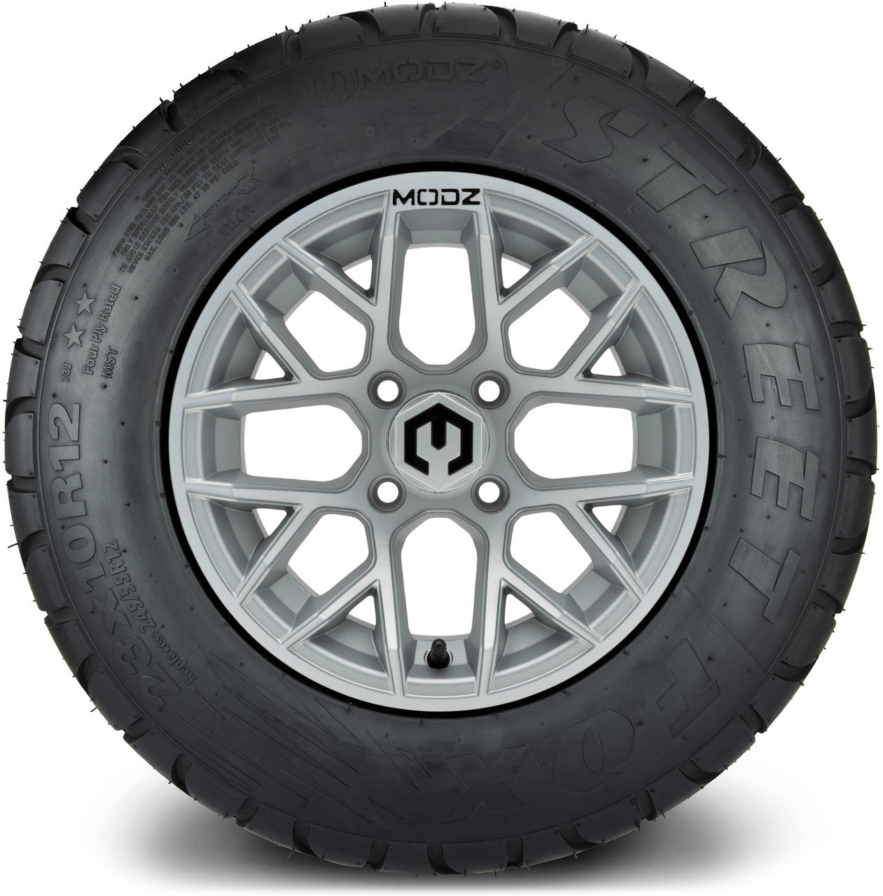 MODZ® 12" Matrix Silver - Lifted Tires and Wheels Combo