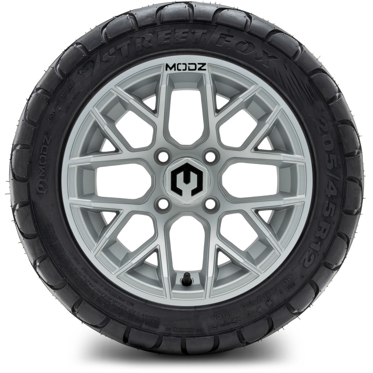 MODZ® 12" Matrix Silver - LowPro Tires and Wheels Combo
